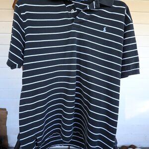 Polo Black White & Blue XL